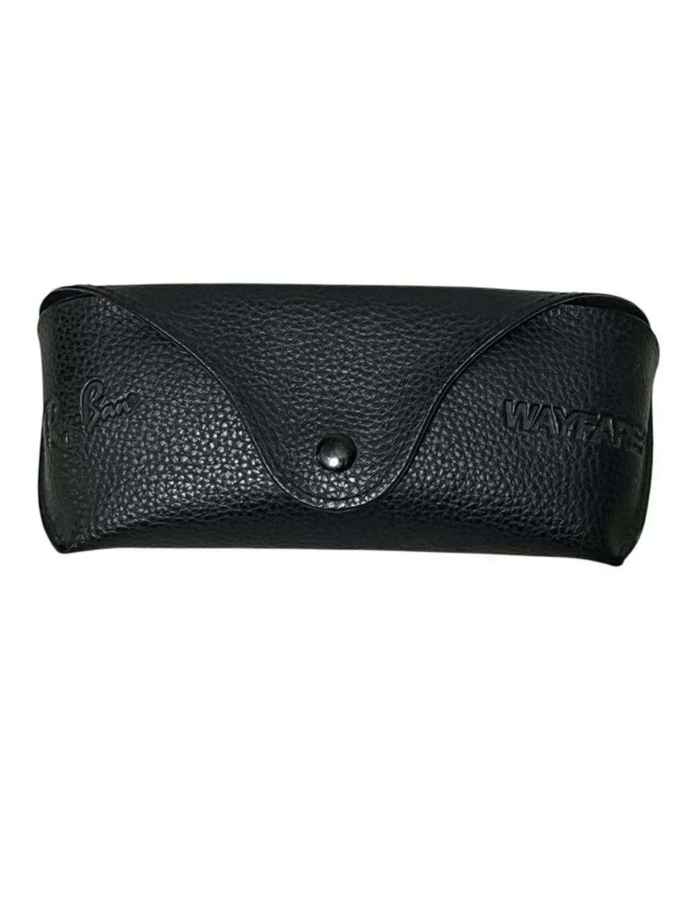 Genuine Ray-Ban Wayfarer Black Pebbled Snap Eyeglass Sunglasses Case Only OEM